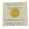 "Winning Through Teamwork" lapel pin and card